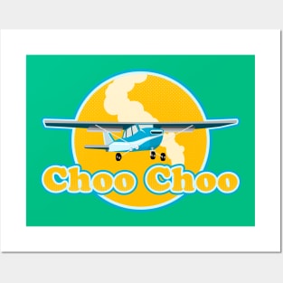 Funny Choo Choo Plane Posters and Art